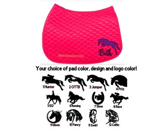 Custom Horse English All Purpose Saddle Pad - Name and Design Choices - Tuffrider