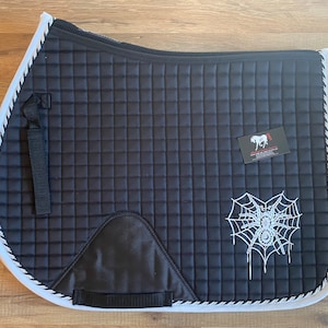 Custom Halloween spider web - Horse all purpose and dressage saddle pad