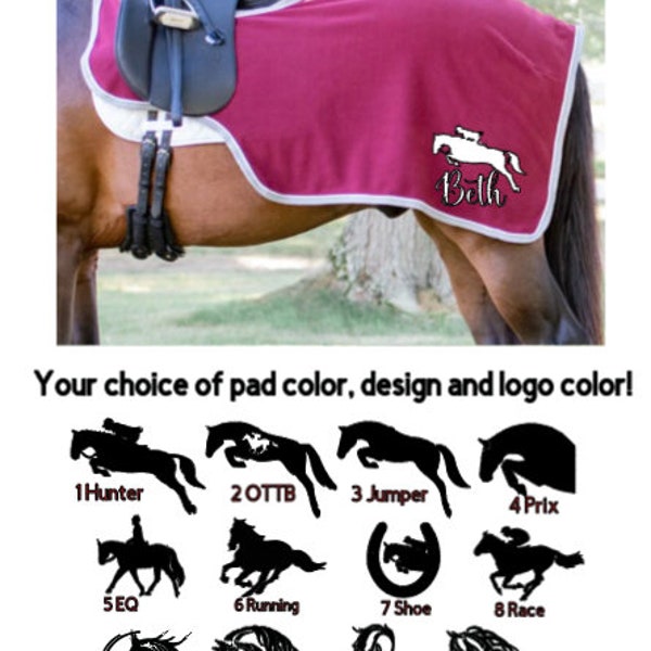 Custom Personalized Horse Pony Quarter Sheet Cooler - Design and Name