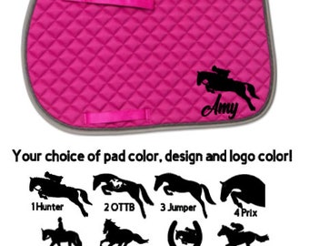 Custom Personalized Horse English All Purpose Saddle Pad - Design and Name - Smartpak Deluxe