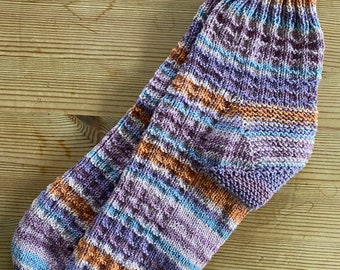 Stino "Orange & Violet" size 40/41, hand-knitted