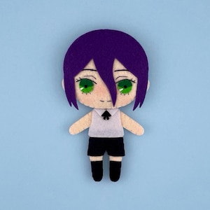 Reze Plush Keychain • Bomb Devil Girl Handmade Anime Felt Doll
