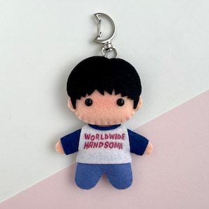 Jin Felt Plush Keychain - Worldwide Handsome Bag Charm, Run Seokjin, Arirang, Handmade Kpop