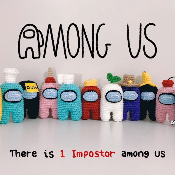 onder ons bemanningslid plushie | pluche | pop | sleutelhanger | handgemaakt
