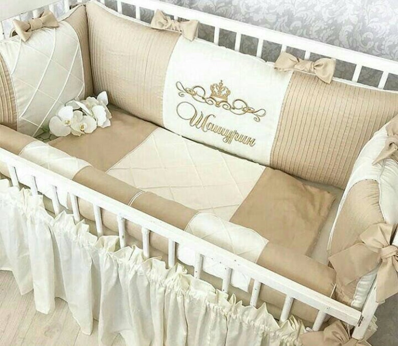 Bedding Cot Bedding Set Girl Organic Crib Bumpers Baby Girl