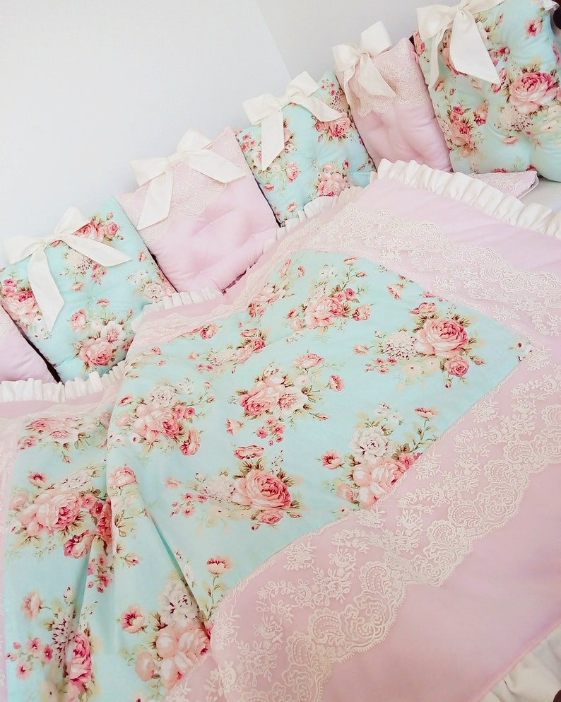 Cot Bumper Baby Bedding Set Girl Gifts Crib Nursery Sets Blanket