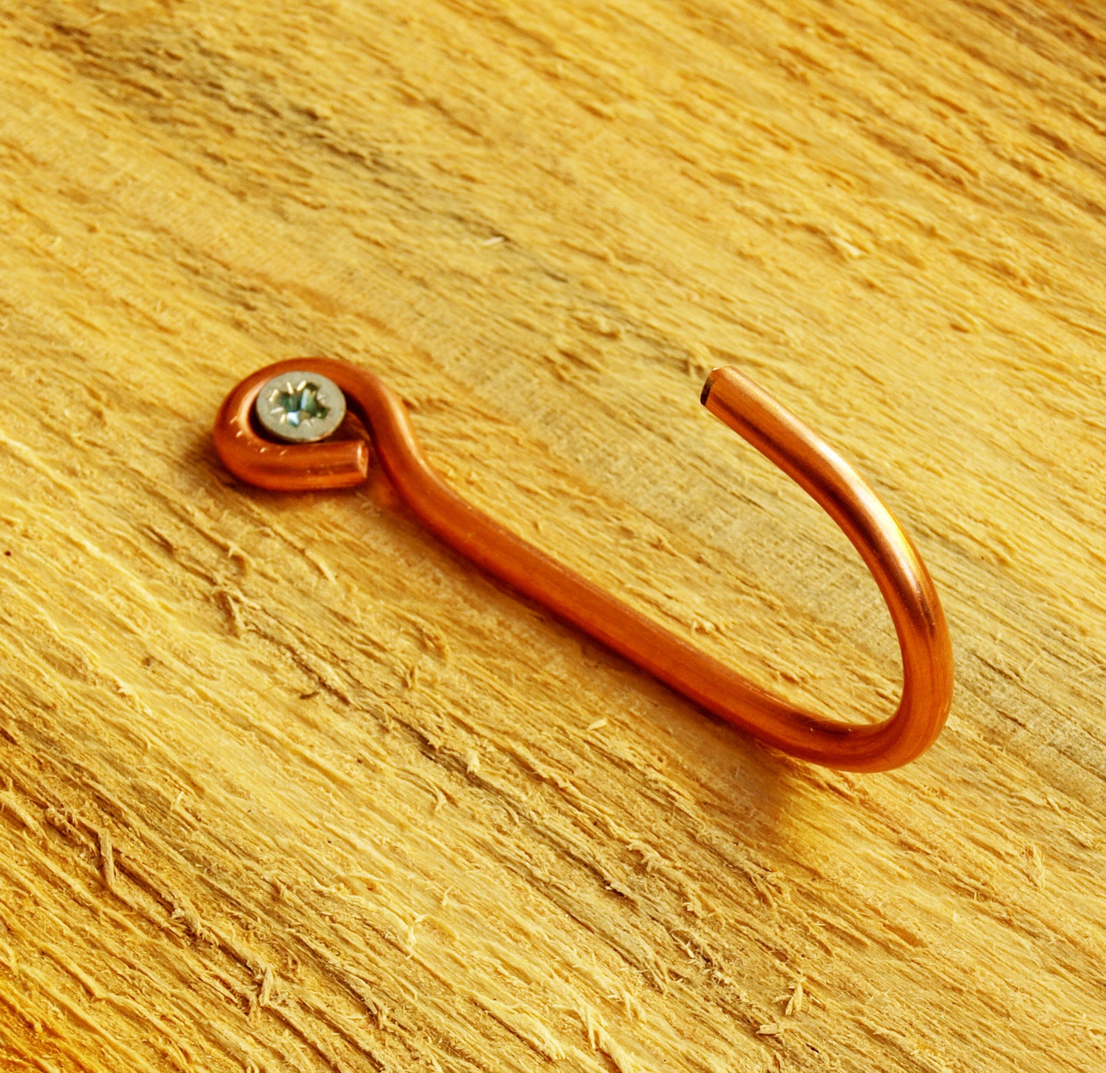 Set of 6 Copper J Hooks for Coats Hats Potskitchen Hooks Etsy