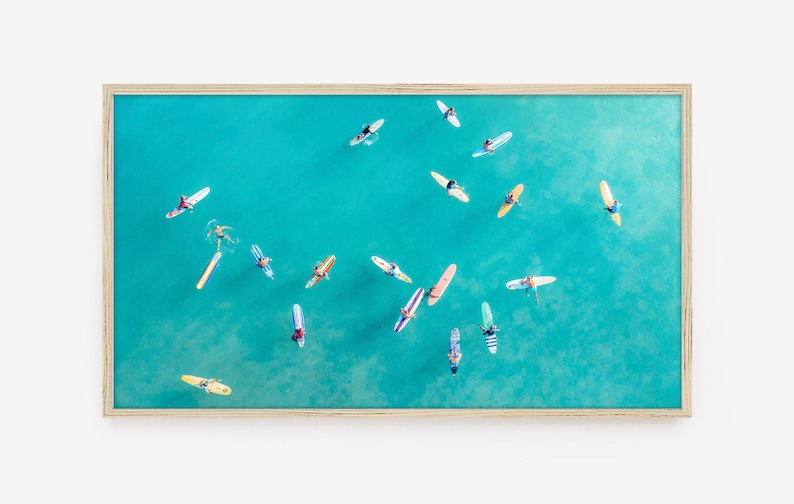 Frame TV Art Samsung Frame TV Art Digital Download Surfers Etsy