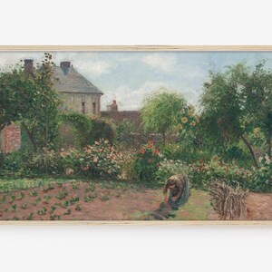 Frame TV Art, Samsung Frame TV Art, Digital Download, Spring, landscape, Vintage Oil Painting, Meadow, French Countryside, Garden Springtime
