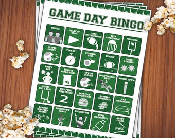 Superbowl Printables, 30 Cards, Super Bowl Bingo, Print At Home, Super Bowl Printable, Football Party Games, Printable Games, DIY Party