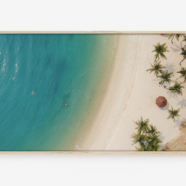 Frame TV Art, Samsung Frame TV Art, Digital Download, Tropical, Beach, landscape, swimming, summer, vacation, island, holiday, coastal, swim