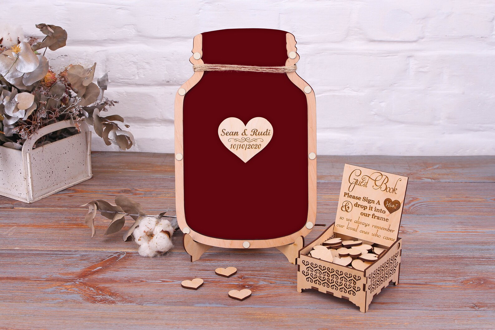 Wedding Guest Book Alternative Mason Jar Mason Jar Drop Box Etsy