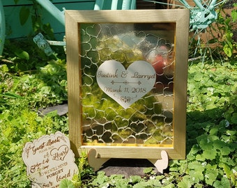 Wedding Guest Book Alternative, Wedding Guestbook Ideas, Hearts Transparent, Wedding Guest Book, Wedding Guest Book Rustic, Wedding Decor