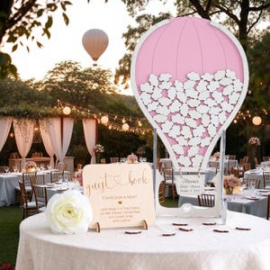 L'avventura inizia - Guestbook stravagante con mongolfiera, baby shower, compleanno e alternativa alla scatola di consegna per matrimoni