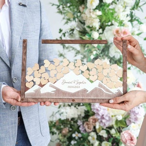 Mountain Wood Wedding Alternative Guest Book Ideas Alternative Adventuring Together Sign Guestbook Unique Wedding Guest Book