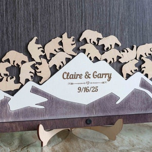 Mountain Wedding Guest Book, Rustic Wedding Guest Book Sign, Personalized Wedding Welcome Sign, Unique Wedding Guest Book Alternative