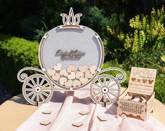 Enchanting Cinderella Drop Box Guestbook: Acrylic Frame for Princess Birthday, Quinceanera, Wedding Sign-In