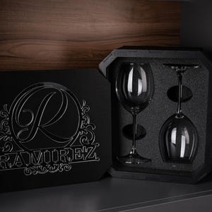 Personalised Wine Glasses, Name Custom Laser Engraved Glass, Couple Gift, Custom Wine Glass, Anniversary Gift Glasses, Personalized Glass