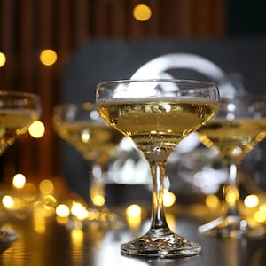 Bohemia Champagne Coupes Engraved French Cocktail Glasses Gift Box Bridal Shower Christmas Present