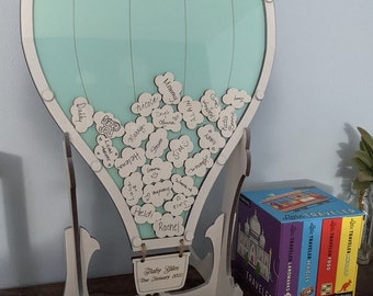 Hot Air Balloon Wedding Guest Book Alternative: Adventure Theme Drop Box