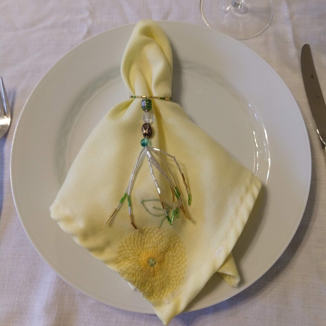 Green Napkin Rings Etsy