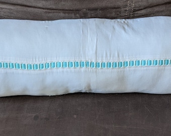 White Neck Roll Pillow