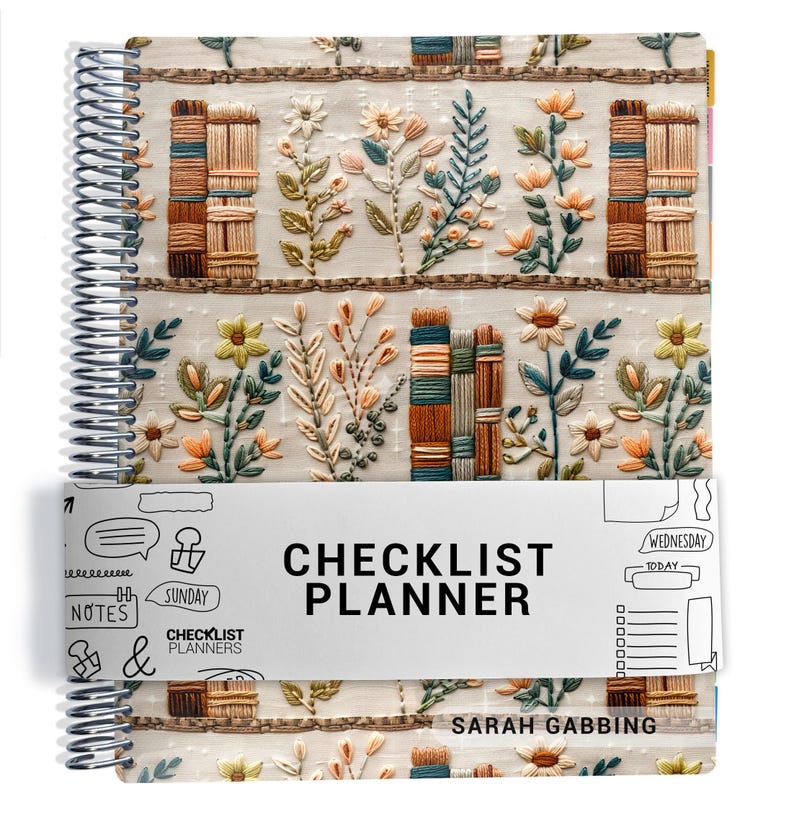 Checklist Planner, To Do List Planner, 2026-2027, Personalized Weekly Planner, Wildflower Books image 1