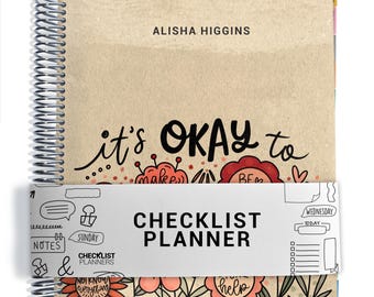 Checklist Planner, To Do List Planner, 2026-2027, Personalized Weekly Planner, It's Okay
