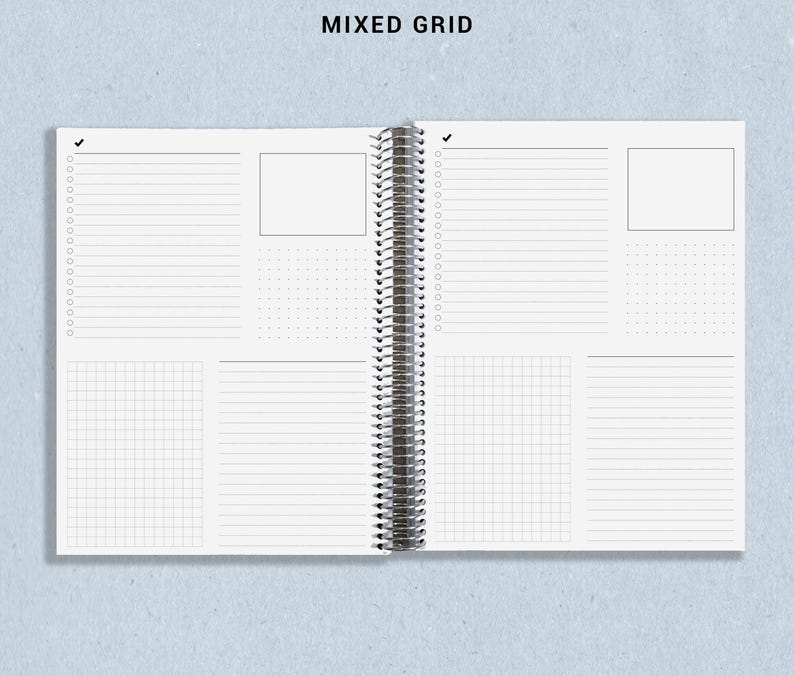 Graph Ruled Notebook Flip Style Notebook, Lined, Checklists, Dot Grid, Graph, Journal, Diary, or Blank ...
