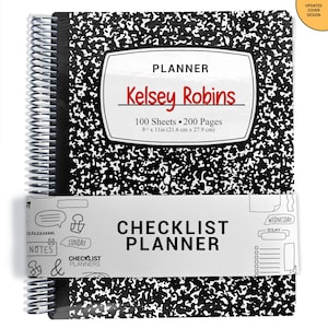 Checklist Planner, To Do List Planner, 2025-2026, Personalized Weekly Planner, Composition