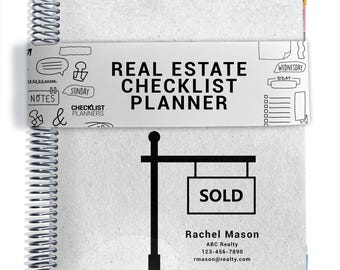 Real Estate Agent Checklist Planner, Gift Planner, Real Estate Company, To Do List Planner, Weekly To Do List, Gifts for Real Estate Agents