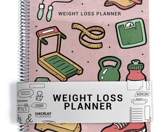 Weight Loss Planner, Weight Loss Tracker, Fitness Planner, Weight Loss Journal, Workout Planner, Meal Chart, Doodle