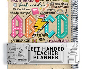 Left Handed TEACHER Planner, Leftys Checklist Planner, Personalized Teacher Planner 2026-2027, Lesson Planner, Teacher Tour