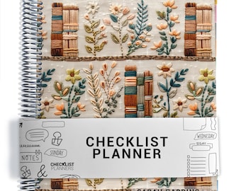 Checklist Planner, To Do List Planner, 2026-2027, Personalized Weekly Planner, Wildflower Books