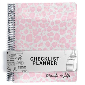 Checklist Planner, To Do List Planner, Personalized Planner 2026-2027, Weekly To Do List, Vertical or Horizontal, Pink Cheetah