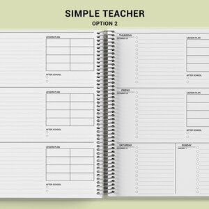 TEACHER Checklist Planner, Personalized Teacher Planner 2024-2025, Lesson Planner, Teacher Appreciation Gift, Caffeinated Teachers Club image 3