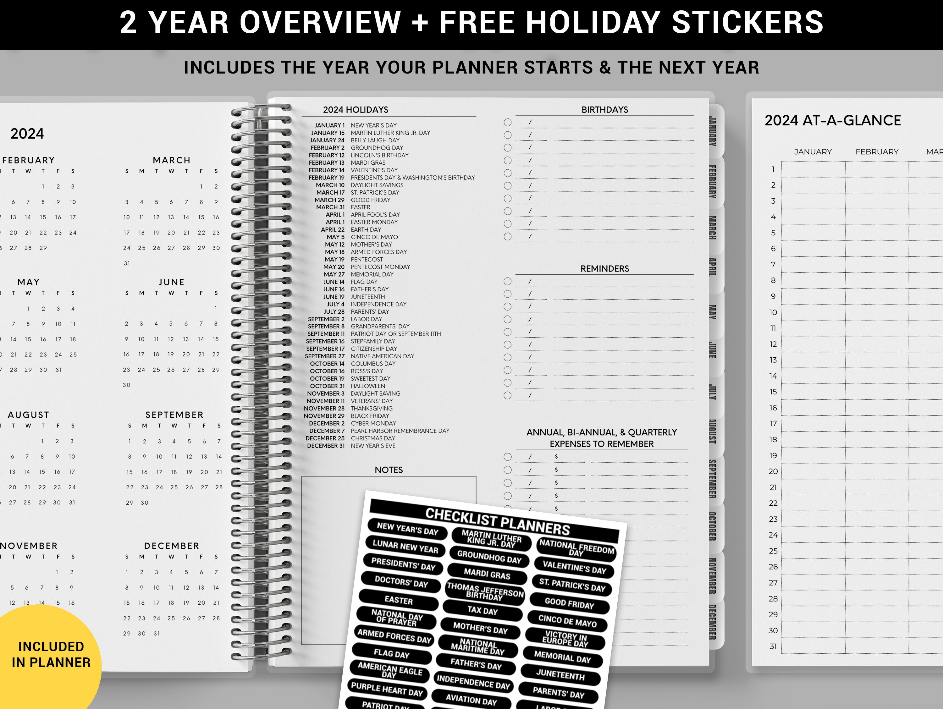 20232024 Checklist Daily Planner Personalized Monthly & Etsy
