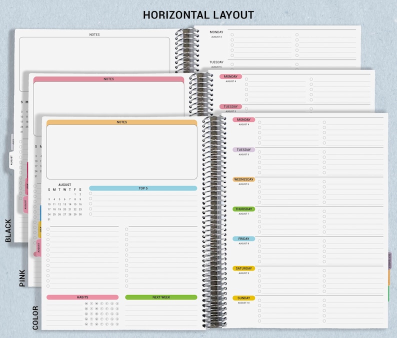 Checklist Planner, To Do List Planner, 2026-2027, Personalized Weekly Planner, Wildflower Books image 4