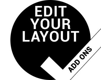 Change Titles/Header Text ONLY - Edit your Planner Layout, Must be ordered with a Planner, ADD ON to a Planner Order - Does not change dates