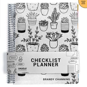 Planificador de listas de verificación, Planificador de tareas pendientes 2025-2026, Planificador semanal personalizado, Plantas minimalistas