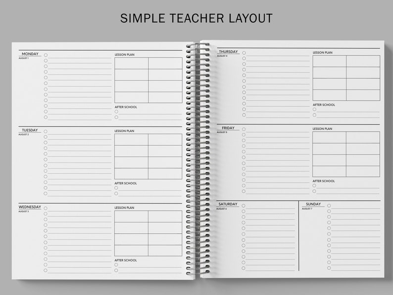 TEACHER Checklist Planner Personalized Planner Teacher Etsy