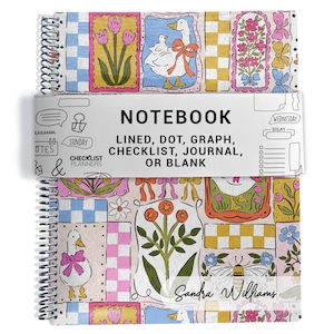 Notebook, Lined, Checklists, Dot Grid, Graph, Journal, Diary, or Blank Pages, Silly Goose