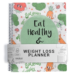 Weight Loss Planner, Weight Loss Tracker, Fitness Planner, Weight Loss Journal, Workout Planner, Meal Chart, Eat Healthy and Exercise image 1