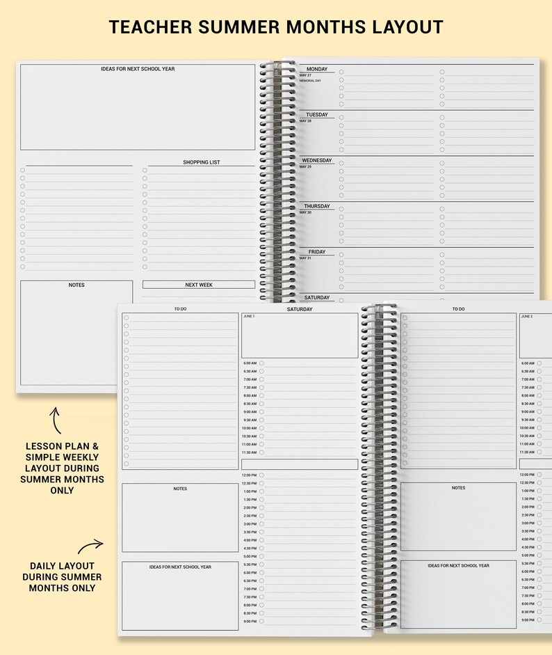 TEACHER Checklist Planner, Personalized Planner, Teacher Planner 2024-2025, Lesson Planner or Hourly Planner, Boho Plants Planner 027 image 9