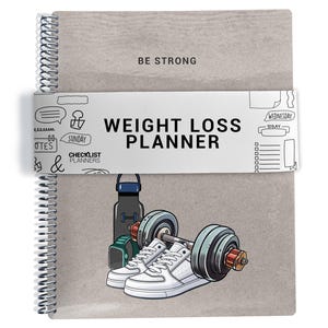 Men's Weight Loss Planner, Weight Loss Tracker for Men, Fitness Planner, Weight Loss Journal, Workout Planner, Meal Chart, Be Strong