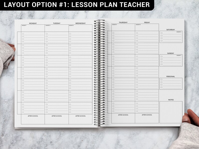 TEACHER Checklist Planner Personalized Planner Teacher Etsy