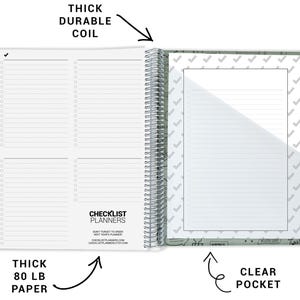 Checklist Planner, To Do List Planner, 2026-2027, Personalized Weekly Planner, Wildflower Books image 9
