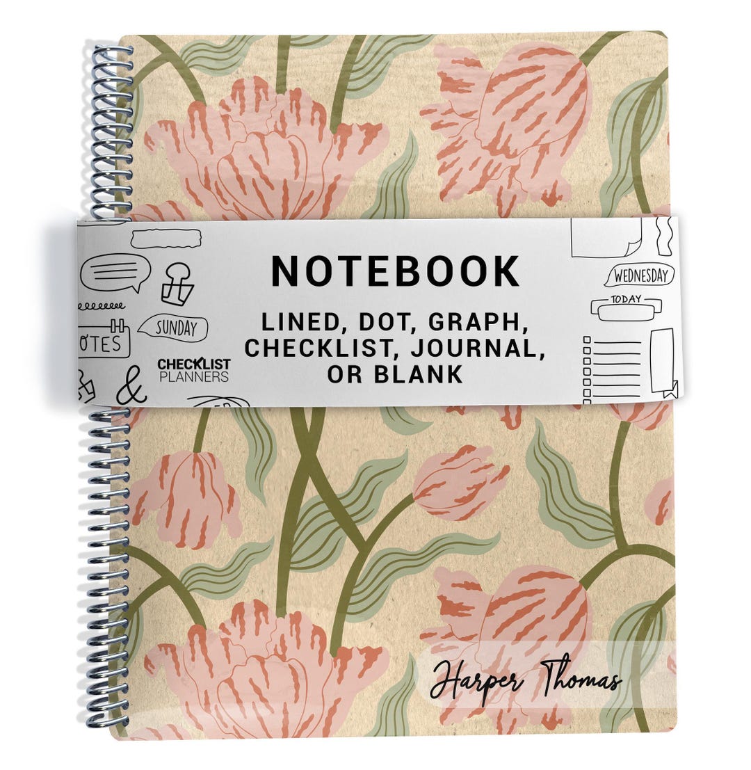 Notebook, Lined, Checklists, Dot Grid, Graph, Journal, Diary, or Blank ...