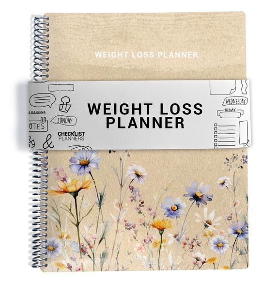 Weight Loss Planner, Weight Loss Tracker, Fitness Planner, Weight Loss Journal, Workout Planner, Meal Chart, Wildflowers