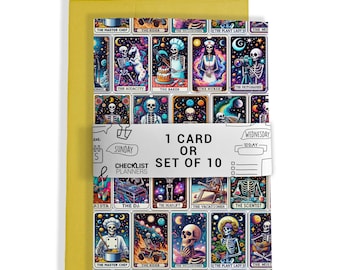 10 Greeting Cards or 1 Card, Blank Cards, Set of 10, Set of 20, Birthday, Christmas, Thank You, Get Well, Holiday, Goth, Tarot Cards